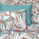 4 Pillow Digital Cotton Bed Sheet - Drizzle lines