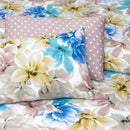 4 Pillow Digital Cotton Bed Sheet - Multi flowers