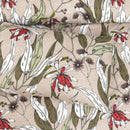 4 Pillow Digital Cotton Bed Sheet - Flying leaf