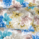 4 Pillow Digital Cotton Bed Sheet - Multi flowers