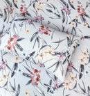 2 Pillow Cotton king Fitted Bed Sheet - White drizzle