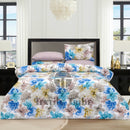 4 Pillow Digital Cotton Bed Sheet - Multi flowers