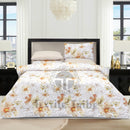 4 Pillow Digital Cotton Bed Sheet - Flowers bunch