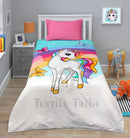 Cartoon Character Bed Sheet - Huge Unicorn