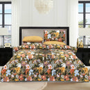 4 Pillow Digital Cotton Bed Sheet - Spring blossoms