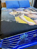 2 Pillow Pure Cotton King size Bed Sheet -Wrestle mania.