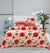 Quilted Reversible Bed Spread Set - Red Rose