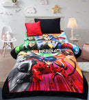Cartoon Character Bed Sheet - Super HEROEZ TEAM