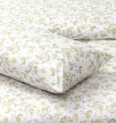 Single Bed Sheet With 1 Pillow - Goldish Petals