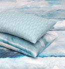 4 Pillow Digital Cotton Satin Bed Sheet - Awesome clouds