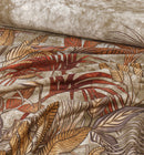 4 Pillow Cotton Satin Bed Sheet - Brown Grass