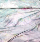 4 Pillow Digital Cotton Satin Bed Sheet - Decent flower