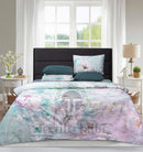4 Pillow Digital Cotton Satin Bed Sheet - Decent flower