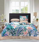 4 Pillow Digital Cotton Satin Bed Sheet - Tea goldest