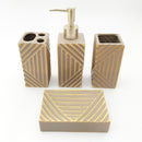 Triangle Texture Bath Room Set - Light Brown