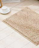 Anti Slip Chenille Large Floor Mat - Ivory