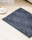 Anti Slip Chenille Large Floor Mat - Charcoal Grey