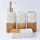 BATHROOM SET - EMBOSSED WAVE LINES