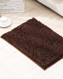 Anti Slip Chenille Large Floor Mat - Chocolate Brown