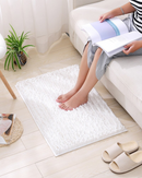 Anti Slip Chenille Large Floor Mat - White