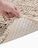 Anti Slip Chenille Large Floor Mat - Ivory