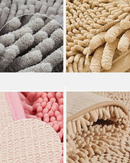 Anti Slip Chenille Large Floor Mat - Light Brown