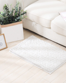 Anti Slip Chenille Large Floor Mat - White