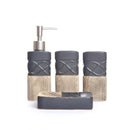 BATHROOM SET - EMBOSSED WAVE LINES