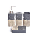 BATHROOM SET - EMBOSSED WAVE LINES