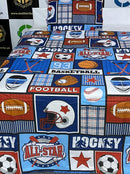 Cartoon Character Bed Sheet - Hockey Star