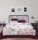 Quilted Reversible Bed Spread Set - Purple Snow