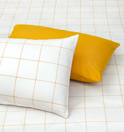 Cotton Satin king Fitted Bed Sheet - Mustard Hyde