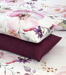 Quilted Reversible Bed Spread Set - Purple Snow