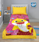 Cartoon Character Bed Sheet - Baby shark flown