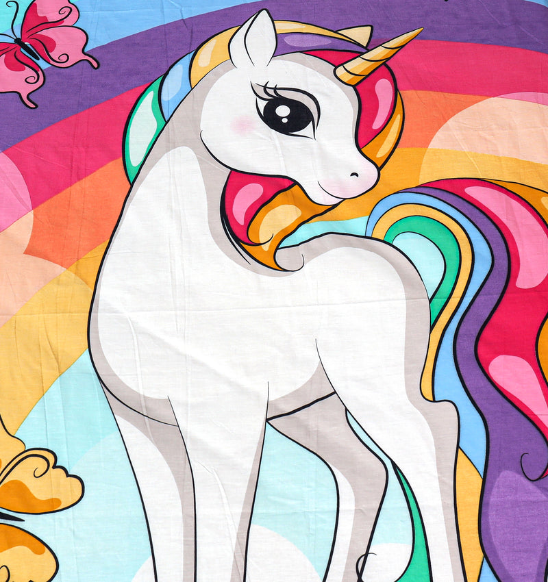 Cartoon Character Bed Sheet - Huge Unicorn