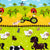 Cartoon Character Bed Sheet - Kids farm