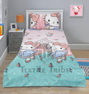 Cartoon Character Bed Sheet - Hello kitty cute