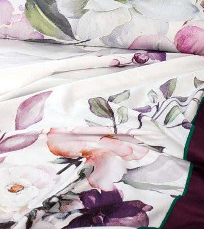 Quilted Reversible Bed Spread Set - Purple Snow