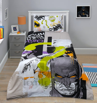 Cartoon Character Bed Sheet - Bat man crude