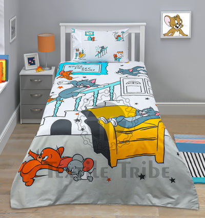 Cartoon Character Bed Sheet - Tom & jerry cradle