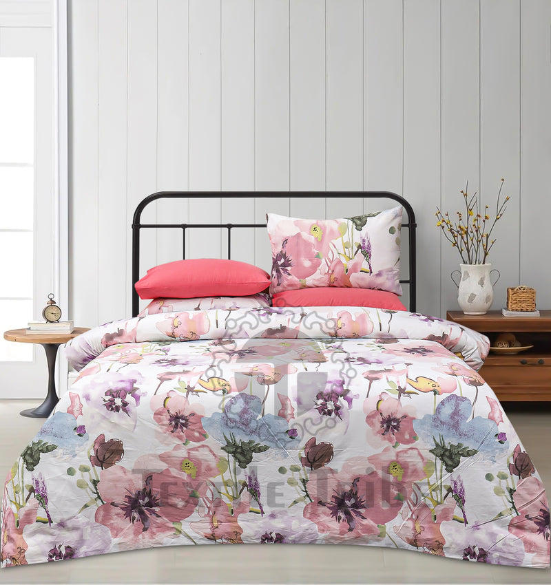 4 Pillow Digital Cotton Bed Sheet - Slurpy Queen