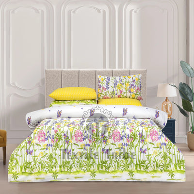 4 Pillow Digital Cotton Satin Bed Sheet - Australain queen