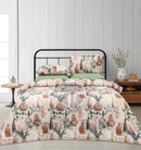 4 Pillow Digital Cotton Bed Sheet - Ancient Plums