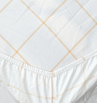 Cotton Satin king Fitted Bed Sheet - Mustard Hyde