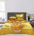 Single Satin Bedsheet with 1 Pillow Cover - Golden Dusk