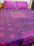 2 Pillow Pure Cotton King size Bed Sheet -Traditional purple