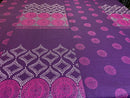 2 Pillow Pure Cotton King size Bed Sheet -Traditional purple