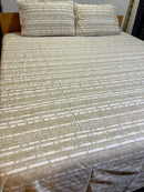2 Pillow Pure Cotton King size Bed Sheet -Marble stone