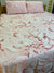2 Pillow Pure Cotton King size Bed Sheet -Marble flex