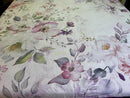 2 Pillow  Cotton Satin King size Bed Sheet - Purple Snow